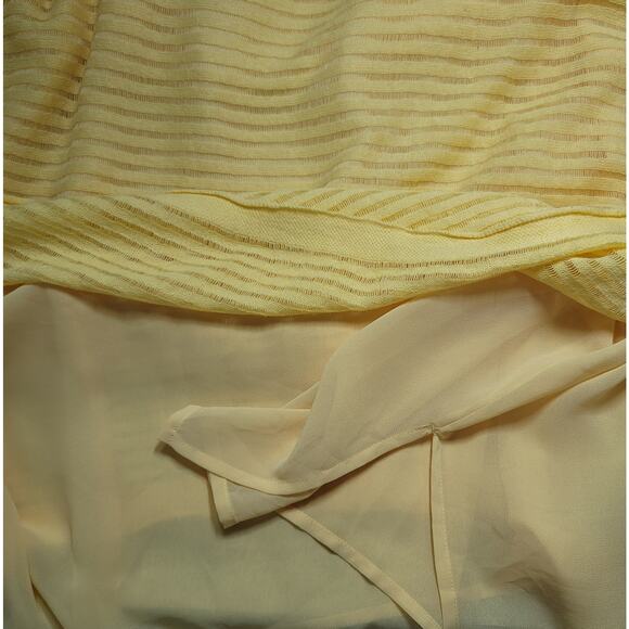 Lane Bryant Yellow Loose Knit Layered Lined Top 14 16 Lightweight Soft Flowy - Picture 7 of 7